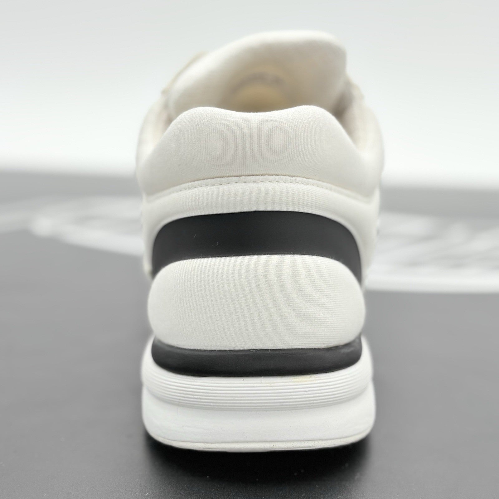 Size 45 (12 US) Chanel Nylon & Suede Low Top ' White Black ' | SUPER CLEAN!