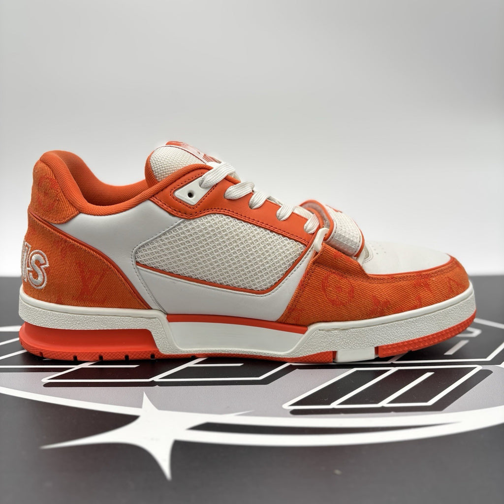 Size 9 LV (10-10.5 US) Louis Vuitton Trainer Strap ' Orange ' | GREAT CONDITION!