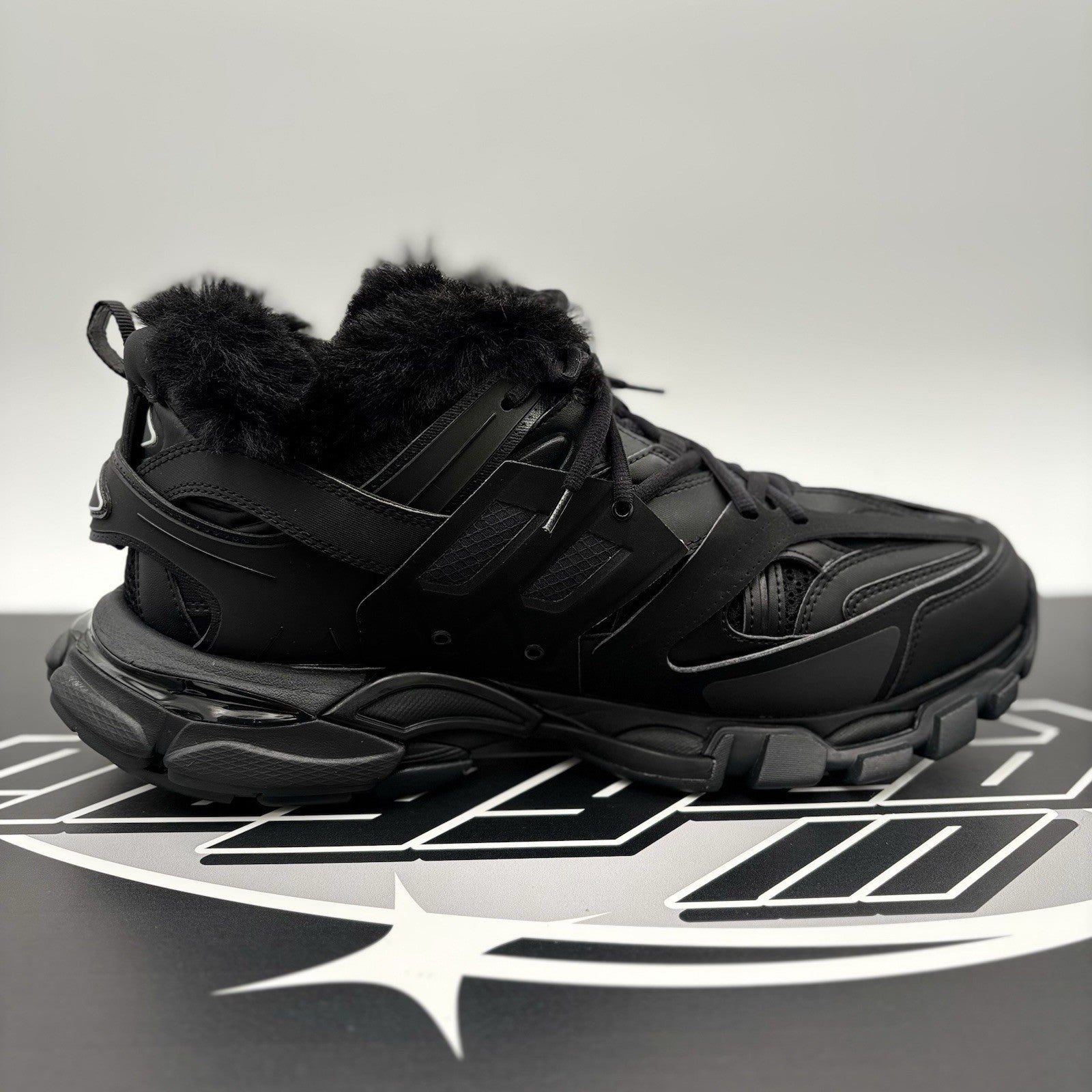 Size 46 (US 13) - Balenciaga Track Faux Fur ‘ Black ' | BRAND NEW!