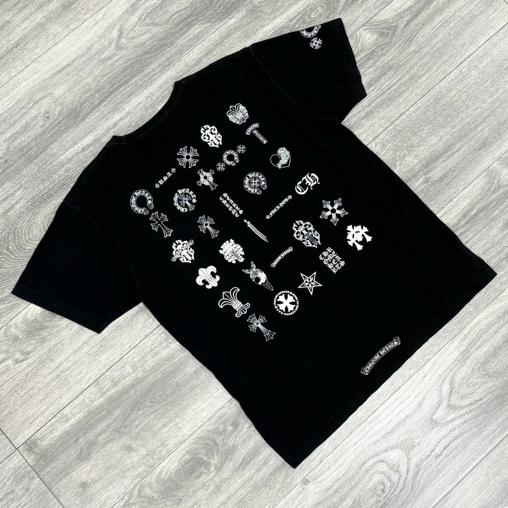Size L - Chrome Hearts Multi Logo T-Shirt ' Black ' | GREAT CONDITION!
