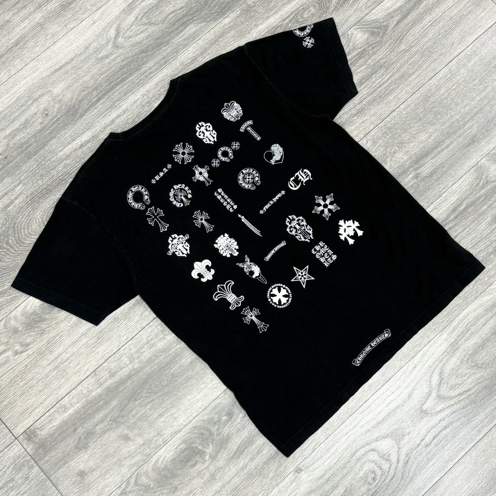 Size L - Chrome Hearts Multi Logo T-Shirt ' Black ' | GREAT CONDITION!