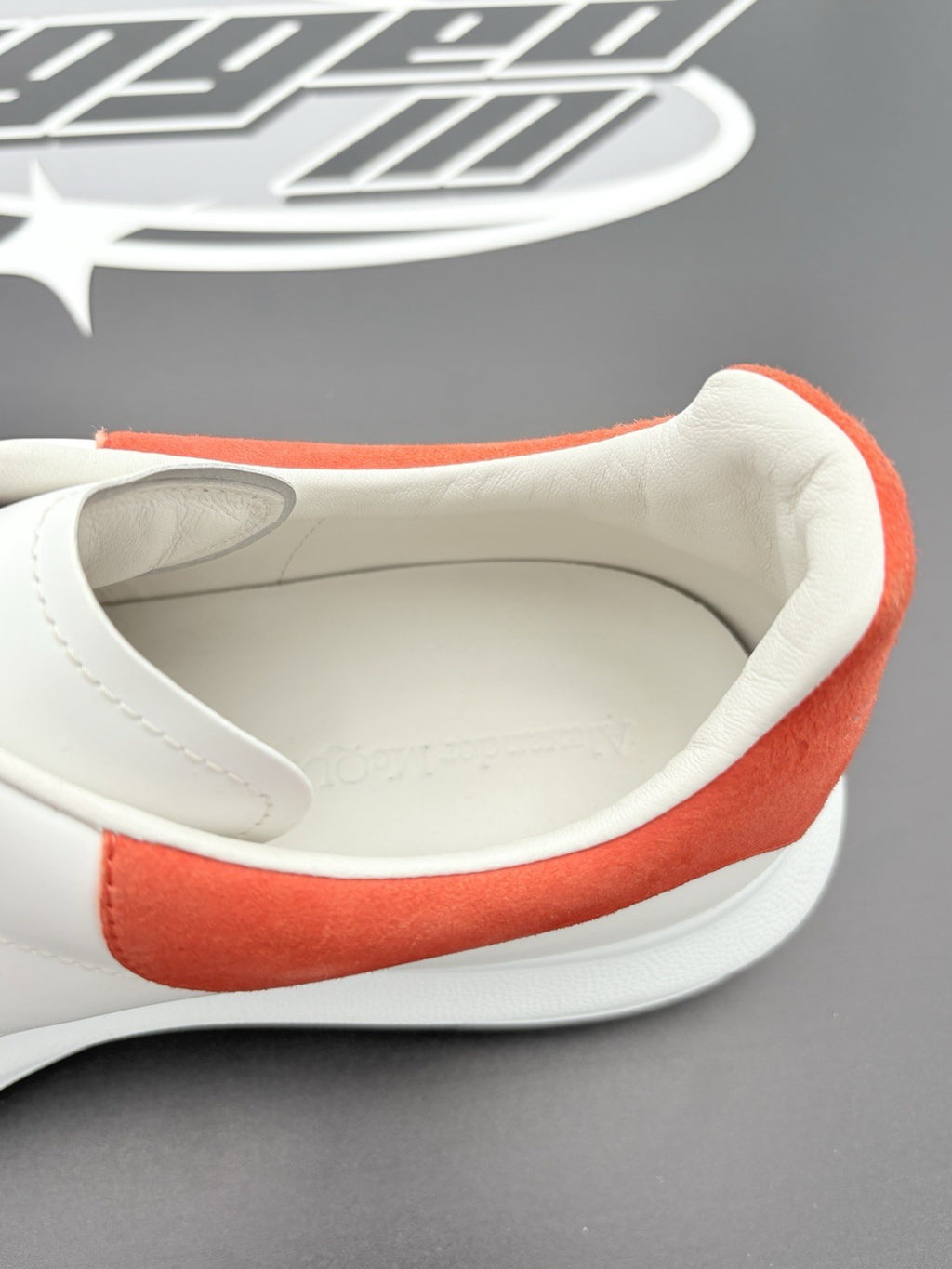 Size 45 (12 US) Alexander McQueen Oversized ' White Orange ' | GREAT CONDITION!