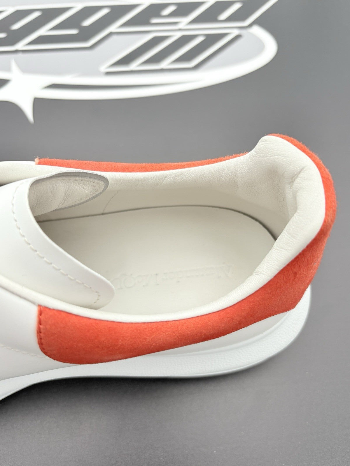 Size 45 (12 US) Alexander McQueen Oversized ' White Orange ' | GREAT CONDITION!