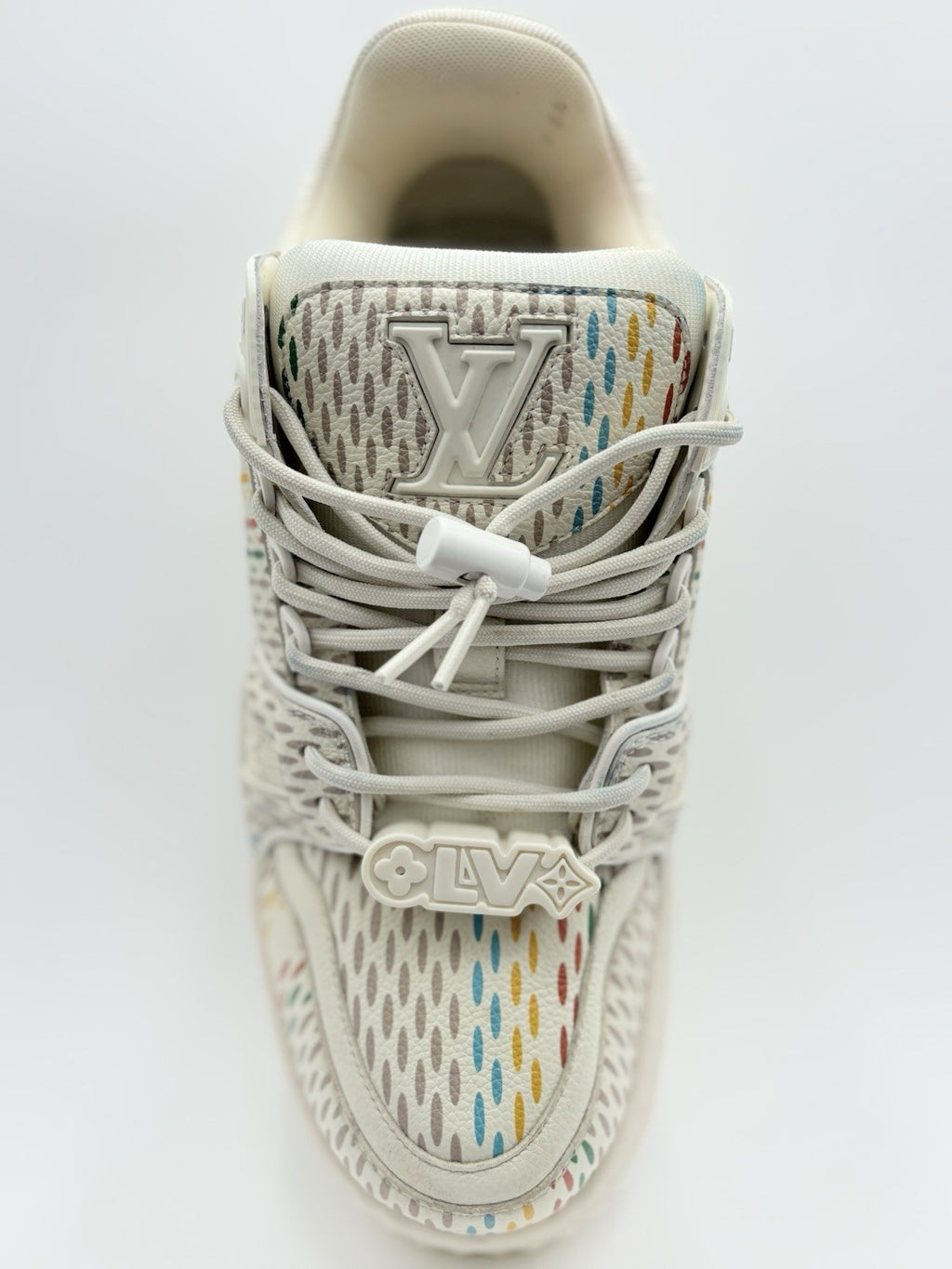 Size 7.5 LV (8.5-9 US) Louis Vuitton Maxi Trainer ' Beige Multicolor ' | CLEAN!