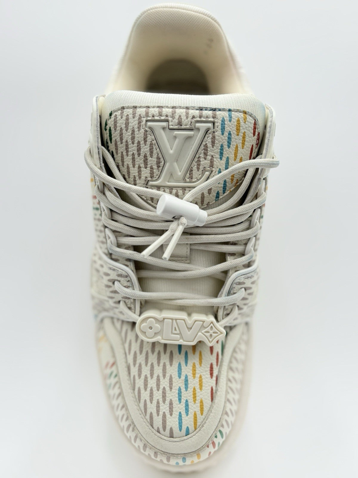 Size 7.5 LV (8.5-9 US) Louis Vuitton Maxi Trainer ' Beige Multicolor ' | CLEAN!