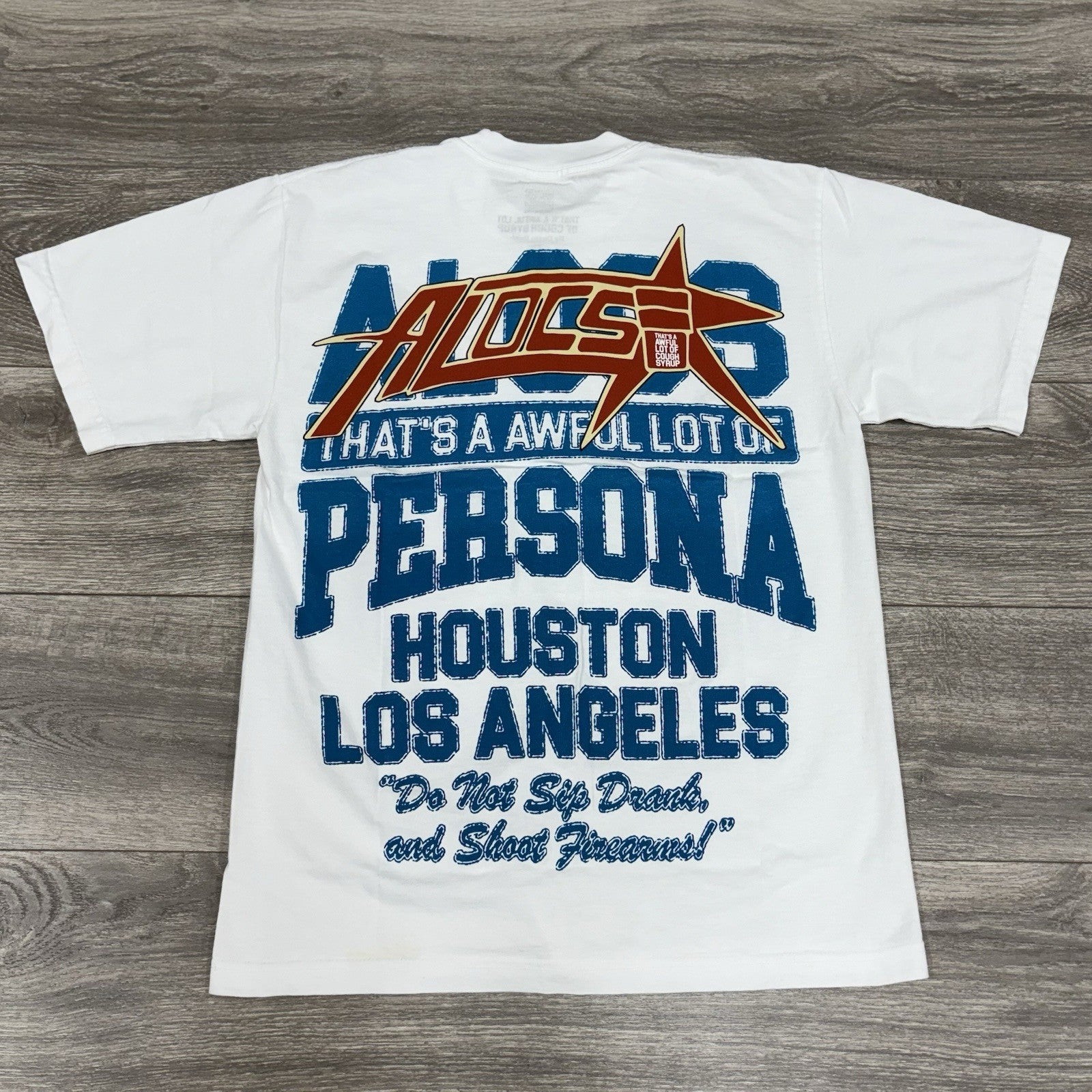 Size S - That’s A Awful Lot Of Cough Syrup X Persona T-Shirt ' White ' | NEW!