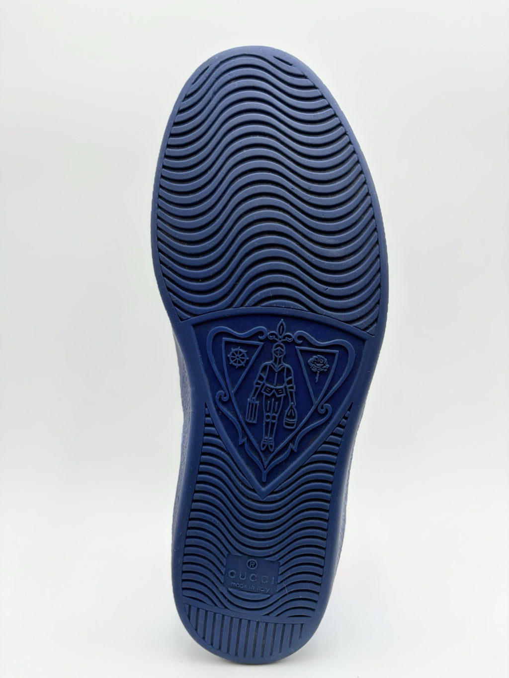 Size 7 G (7.5 US) - Gucci Ace Stripe Leather ' Blue ' | GOOD CONDITION!