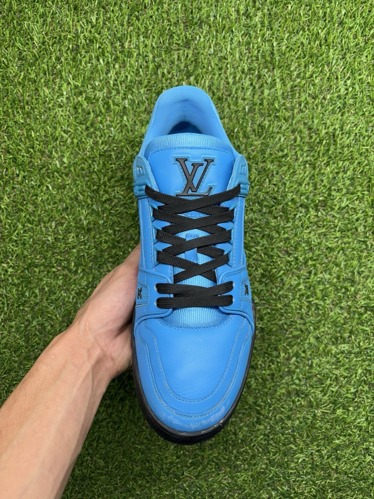 Size 7 LV (8-8.5 US) - Louis Vuitton Trainer ' Blue, Black ' | GREAT CONDITION!