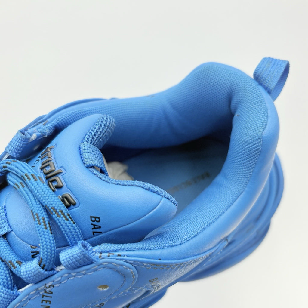 Size 45 (12 US) - Balenciaga Triple S ' All Over Logo - Blue ' | GREAT CONDITION