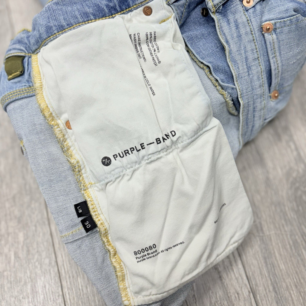 Size 30 - Purple Brand ' Light Blue ' | Ripped-Knee | GREAT CONDITION!