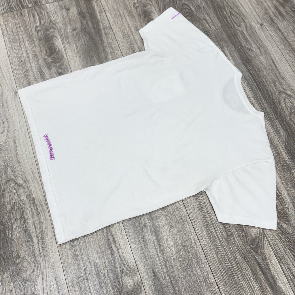 Size XL - Chrome Hearts Collar Print T-Shirt ' White Purple ' | WORN 1-3x