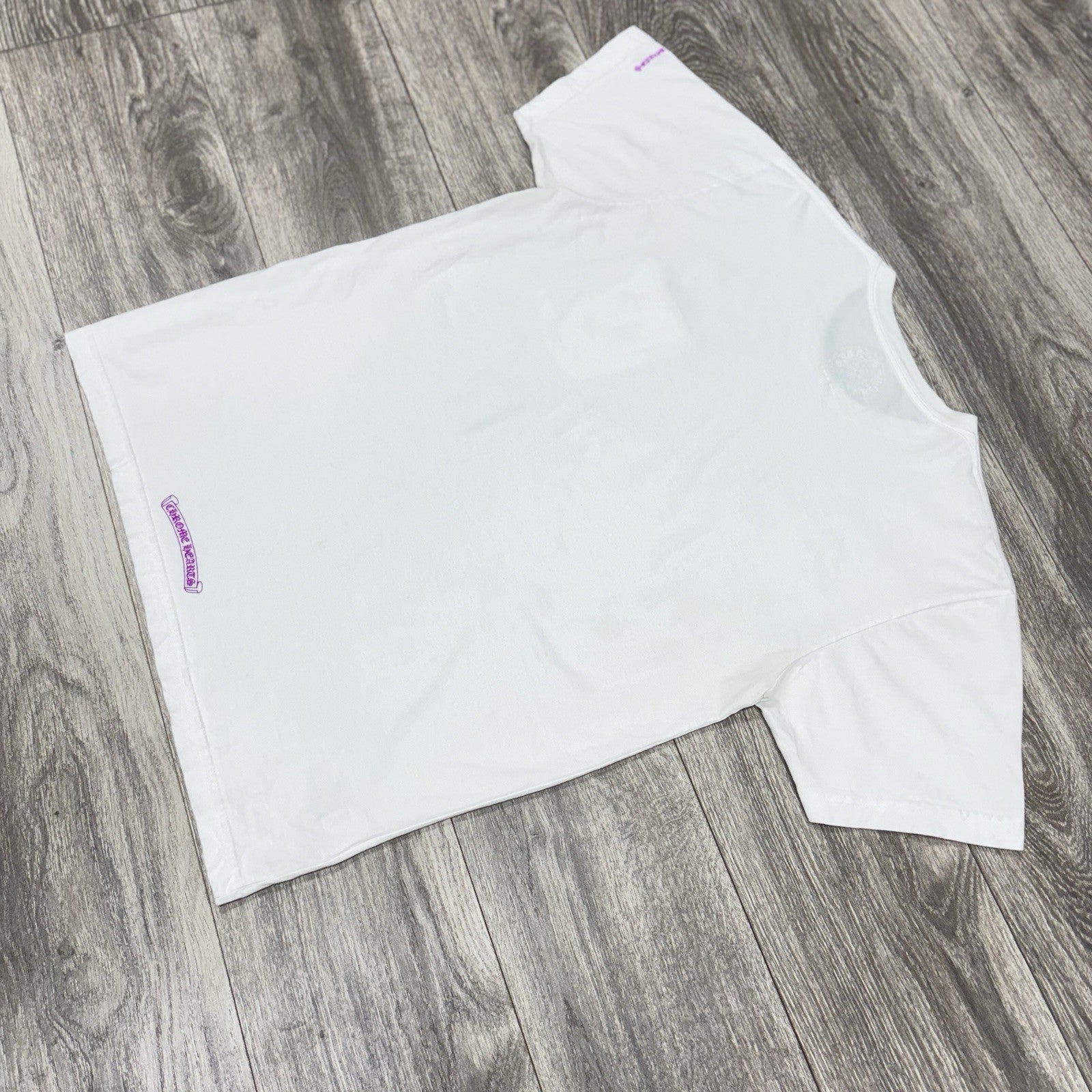 Size XL - Chrome Hearts Collar Print T-Shirt ' White Purple ' | WORN 1-3x