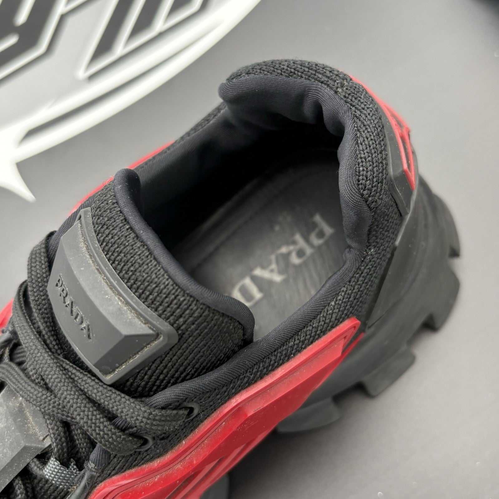 Size 9 UK (10 US) - Prada Cloudbust Thunder ' Red Black ' | GREAT CONDITION!