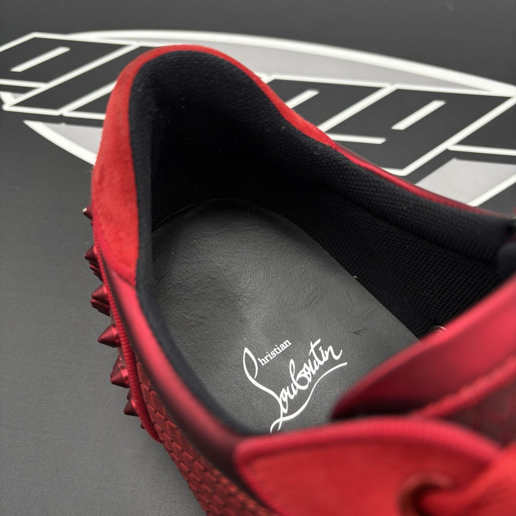 Size 43 (10 US) Christian Louboutin Low Spiked  ' Black Red ' | EXCELLENT!