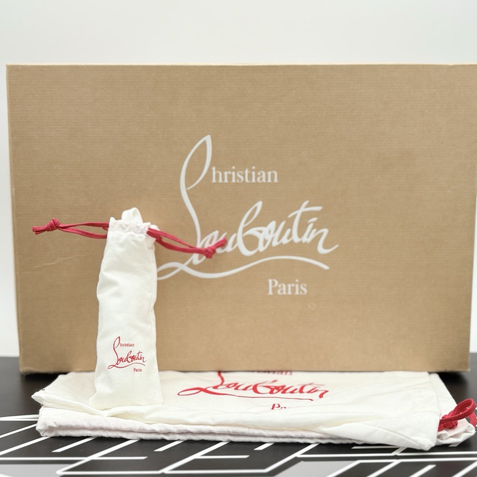 Size 42 (9 US) - Christian Louboutin Spikes ' White Iridescent ' | SUPER CLEAN!