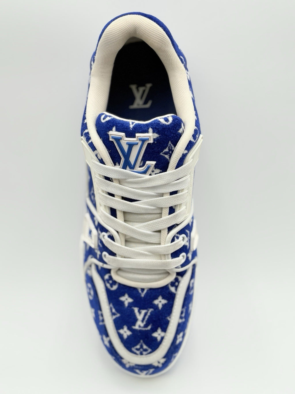 Size 8 LV (9-9.5 US) - Louis Vuitton Trainer ' Blue Monogram ' | SUPER CLEAN!