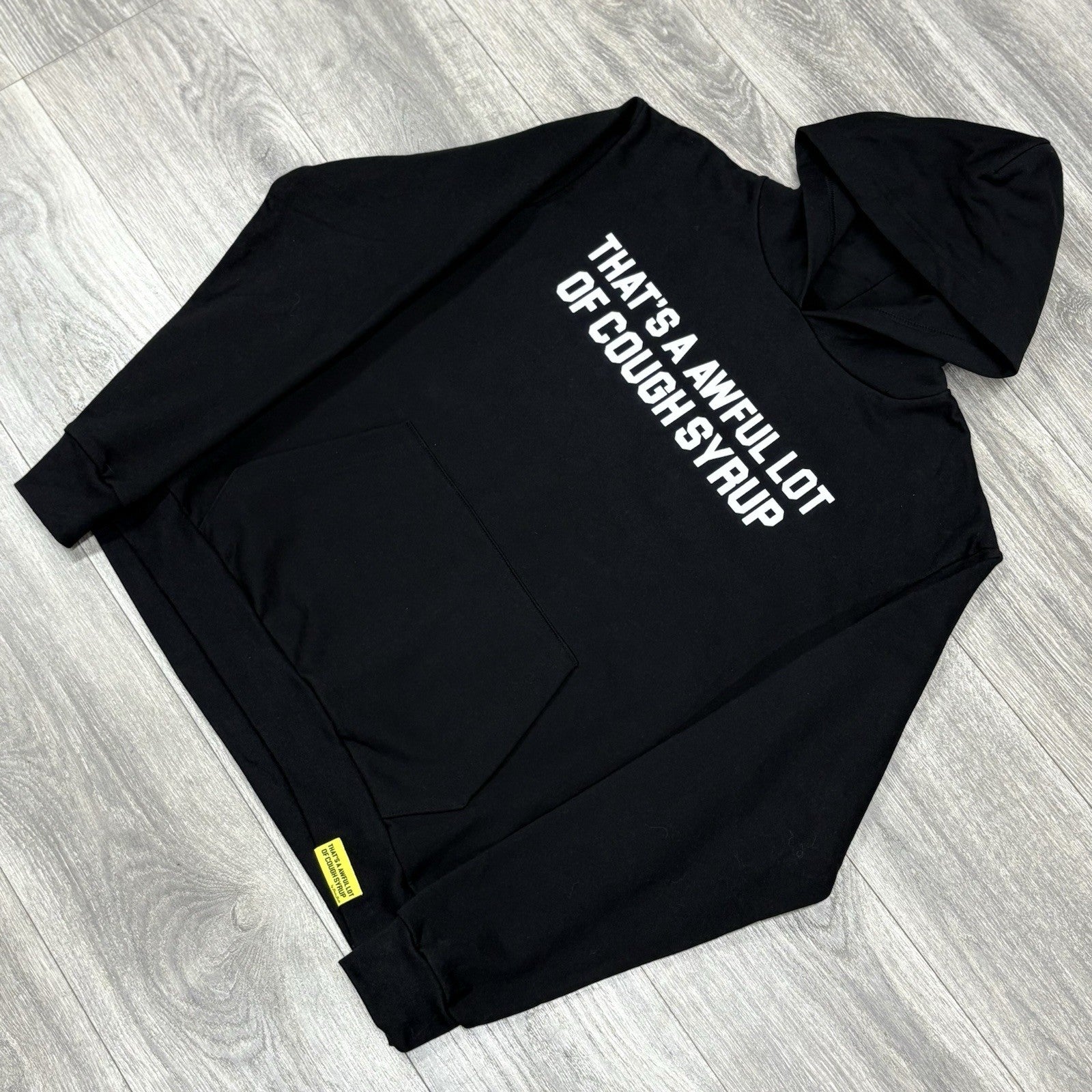 Size M - Thats A Awful Lot Of Cough Syrup Hoodie ' Black ' | NEW!