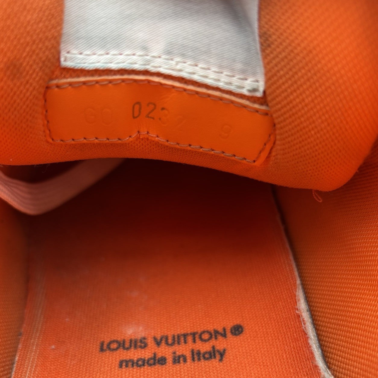 Size 9 LV (10-10.5 US) Louis Vuitton Trainer Strap ' Orange ' | GREAT CONDITION!