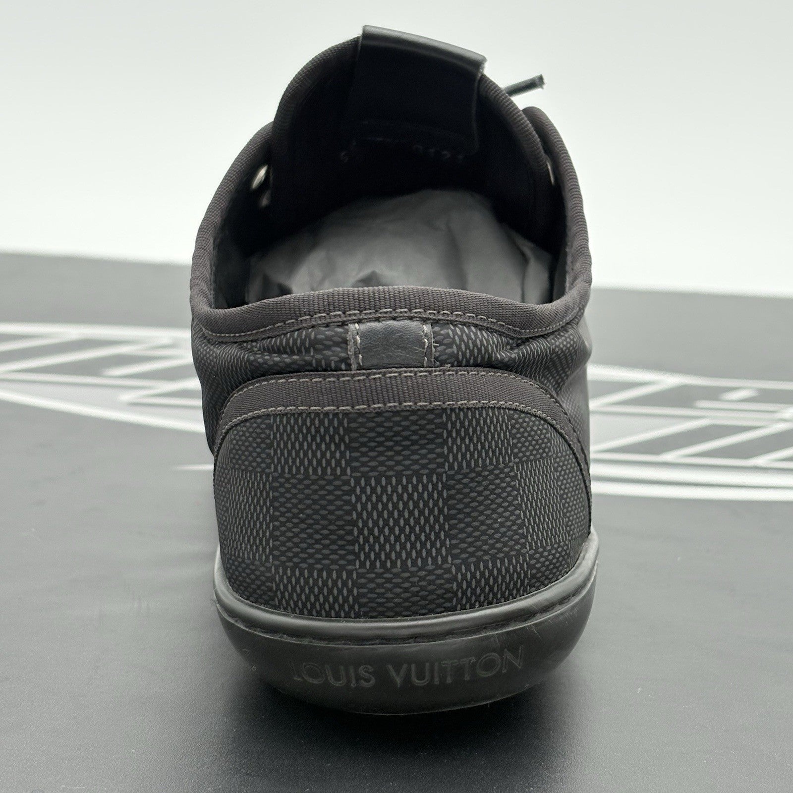 Size 7 LV (8-8.5 US) - Louis Vuitton Damier Low Top ' Black ' | GOOD CONDITION!