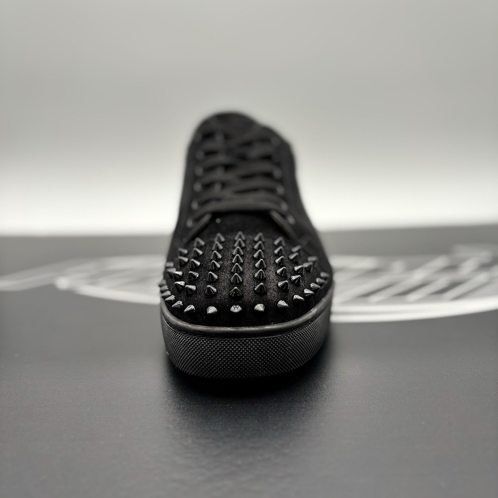 Size 46 (13 US) Christian Louboutin Low Spiked  ' Black ' | GREAT!