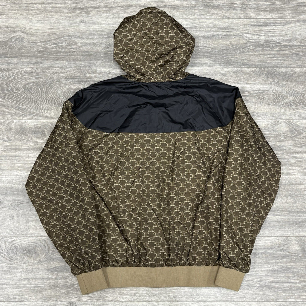 Size L - Celine Blouson Monogram Nylon Triomphe Windbreaker ' Brown Black '