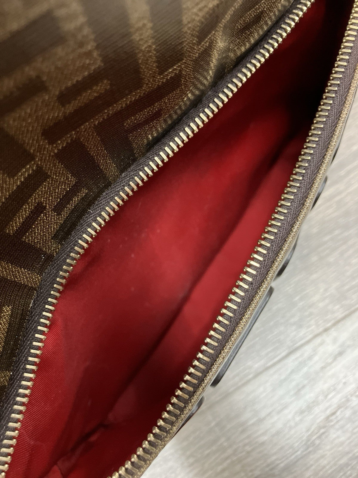 Fendi x Fila Brown Zucca Coated Canvas Mania Backpack
