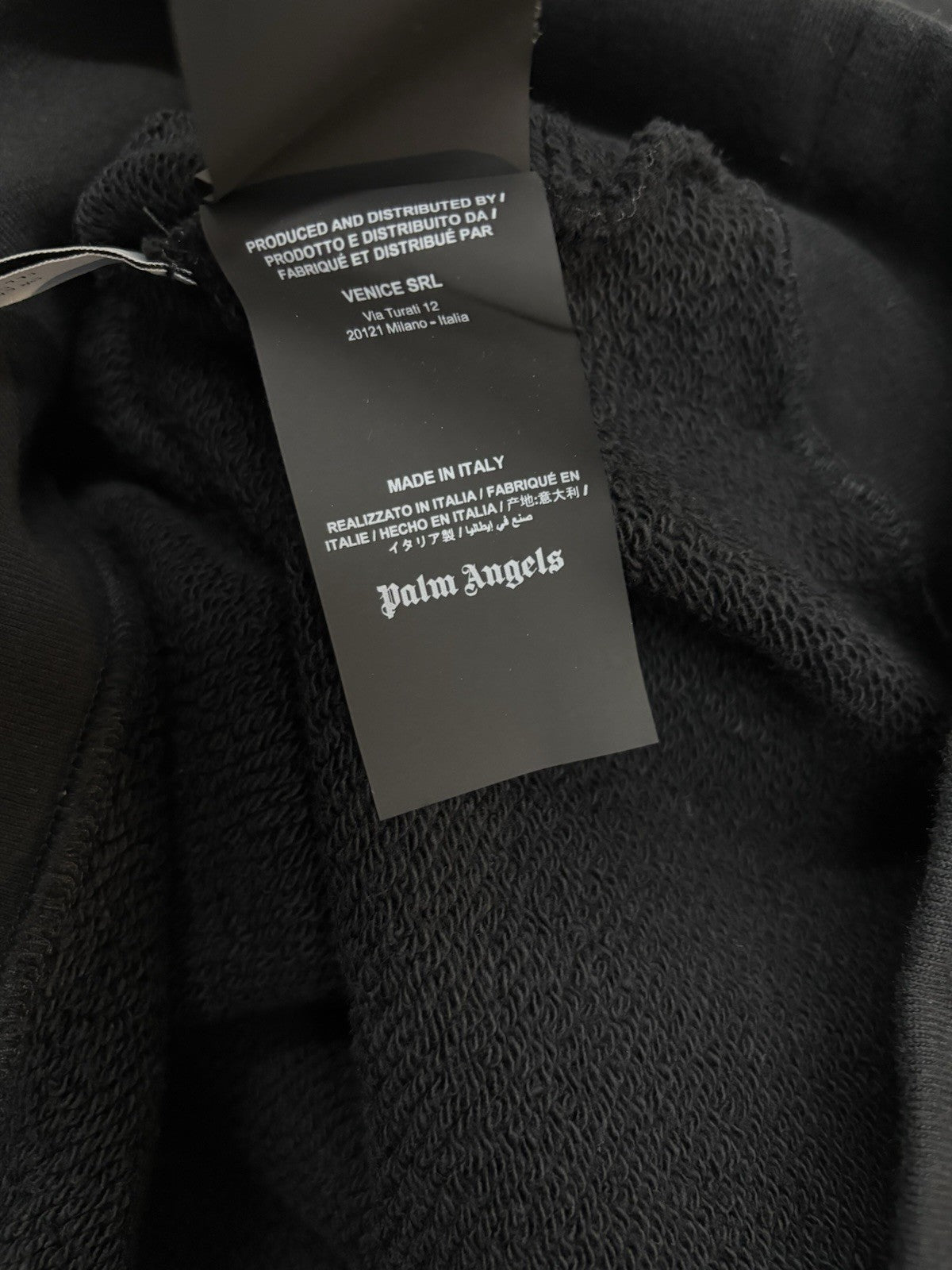 Size Medium - Palm Angels GD Curved Logo Crew Crewneck Sweater ' Black ' | NEW!