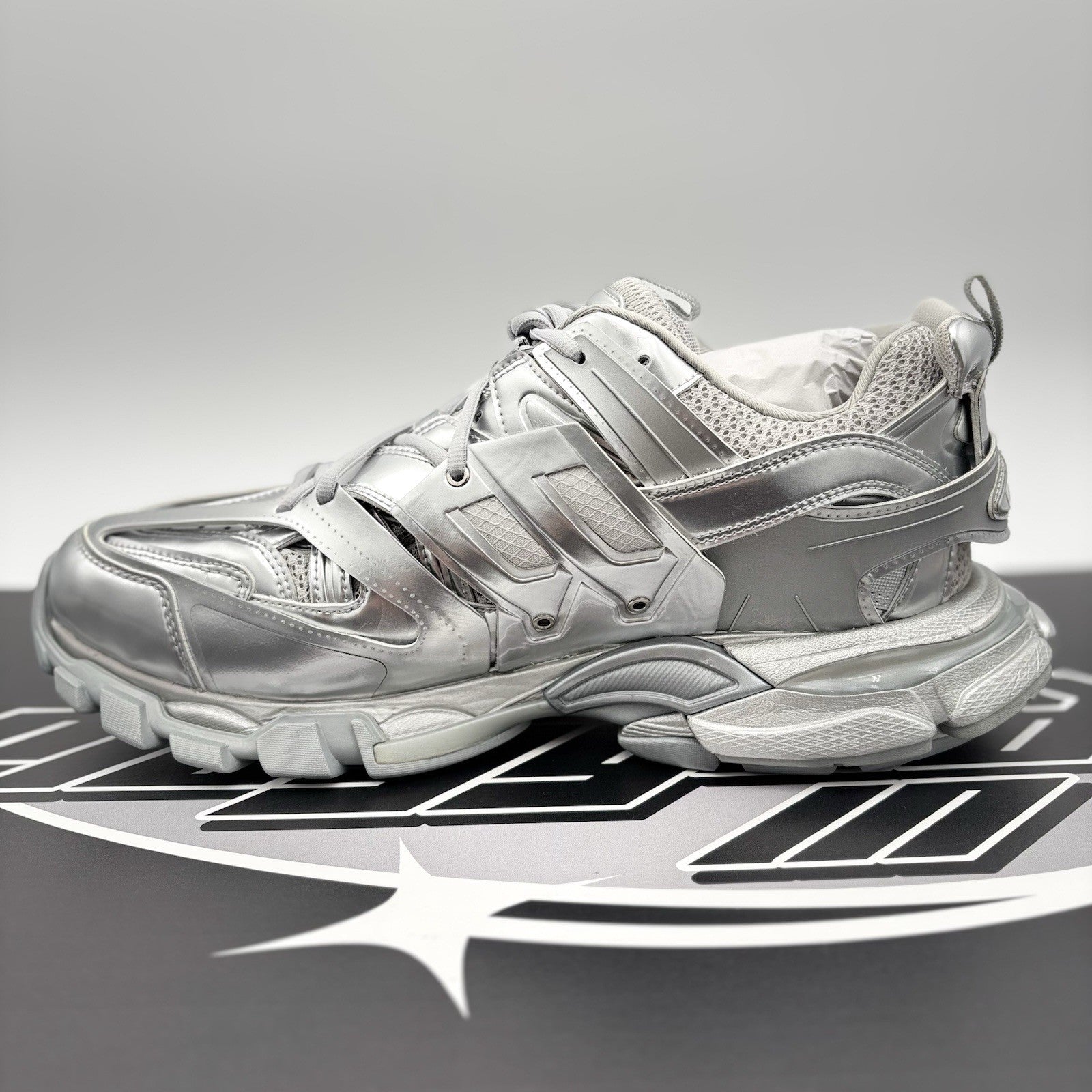 Size 45 EU (12 US) - Balenciaga Track ' Triple Silver ' | BRAND NEW!