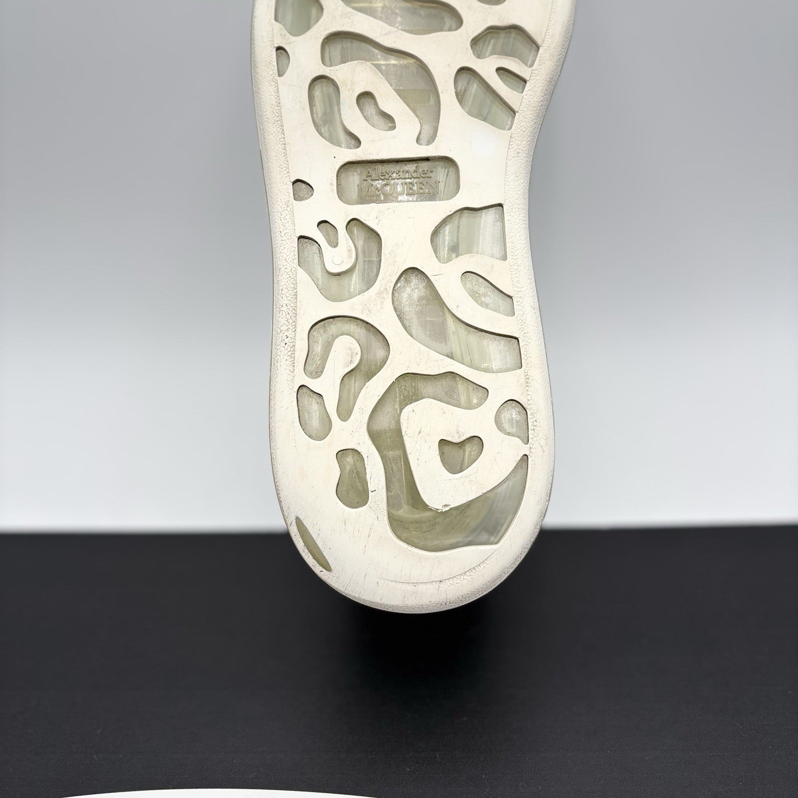 Size 45 EU (12 US) - Alexander McQueen ‘ White Clear Sole ‘