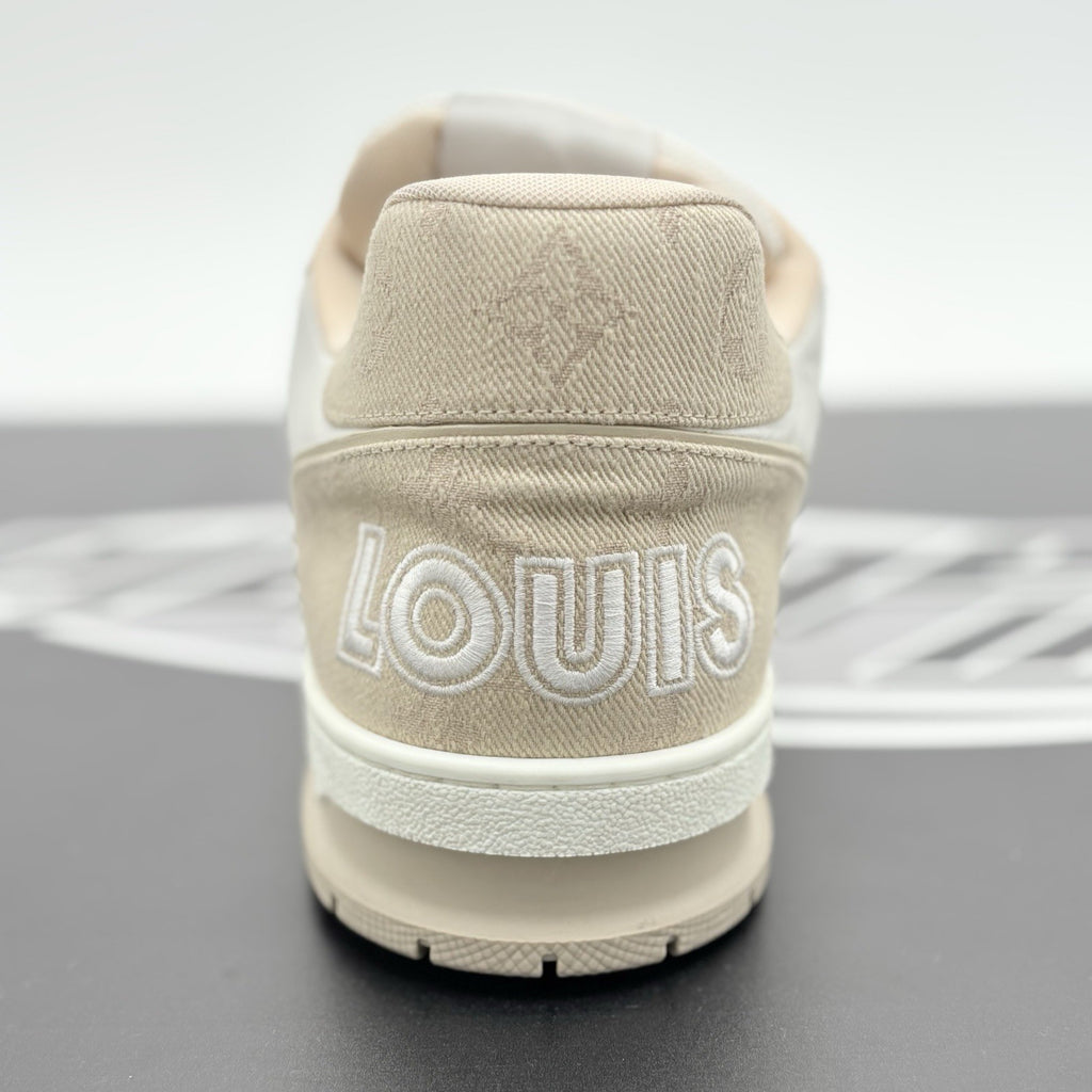 Size 11 LV (12-12.5 US) Louis Vuitton Trainer Strap ' Beige ' | SUPER CLEAN!