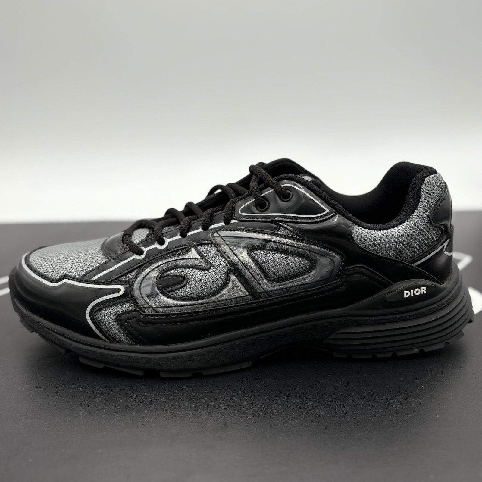Size 45 (12 US) Dior B30 Reflective Sneaker ' Black Gray ' | EXCELLENT COND!