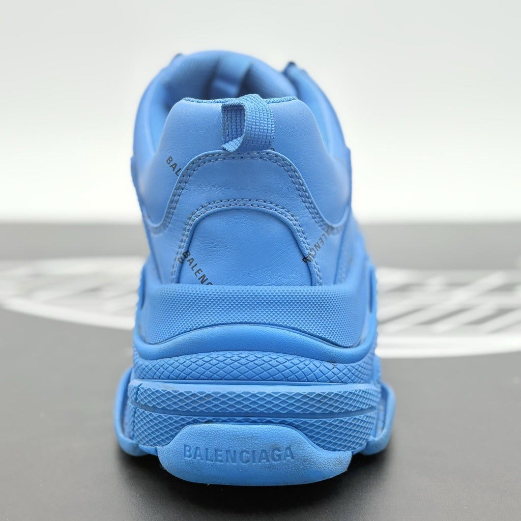 Size 45 (12 US) - Balenciaga Triple S ' All Over Logo - Blue ' | GREAT CONDITION