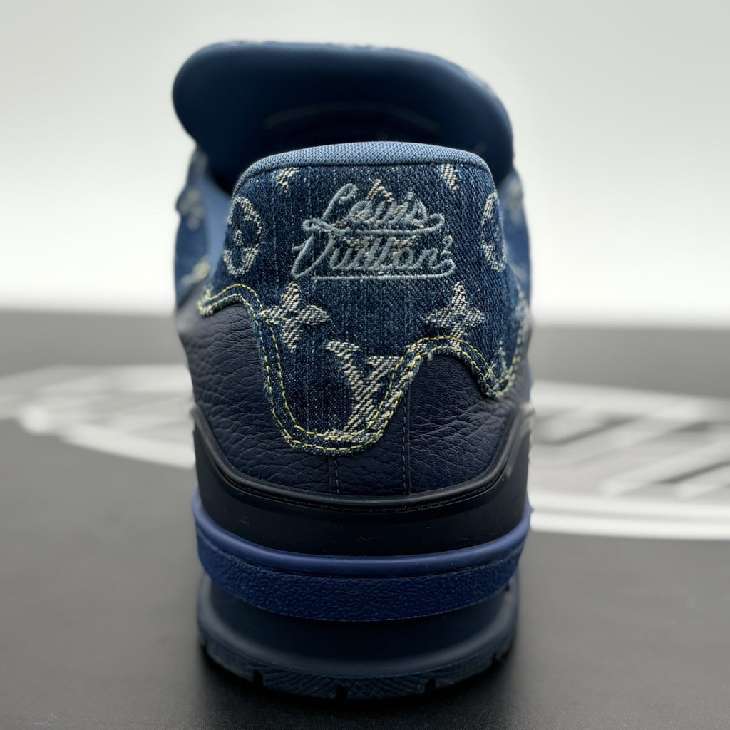 Size 11 LV (12-12.5 US) Louis Vuitton Trainer ' Monogram Navy ' | GREAT COND!