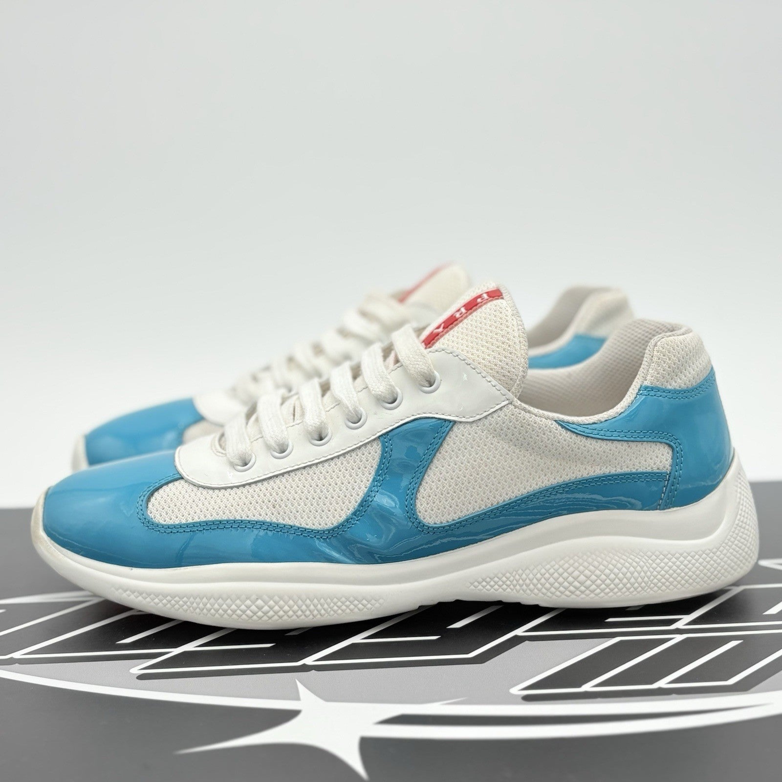 Size 8.5 UK (9.5 US) - Prada Americas Cup ' Light Blue White ' | GOOD COND!