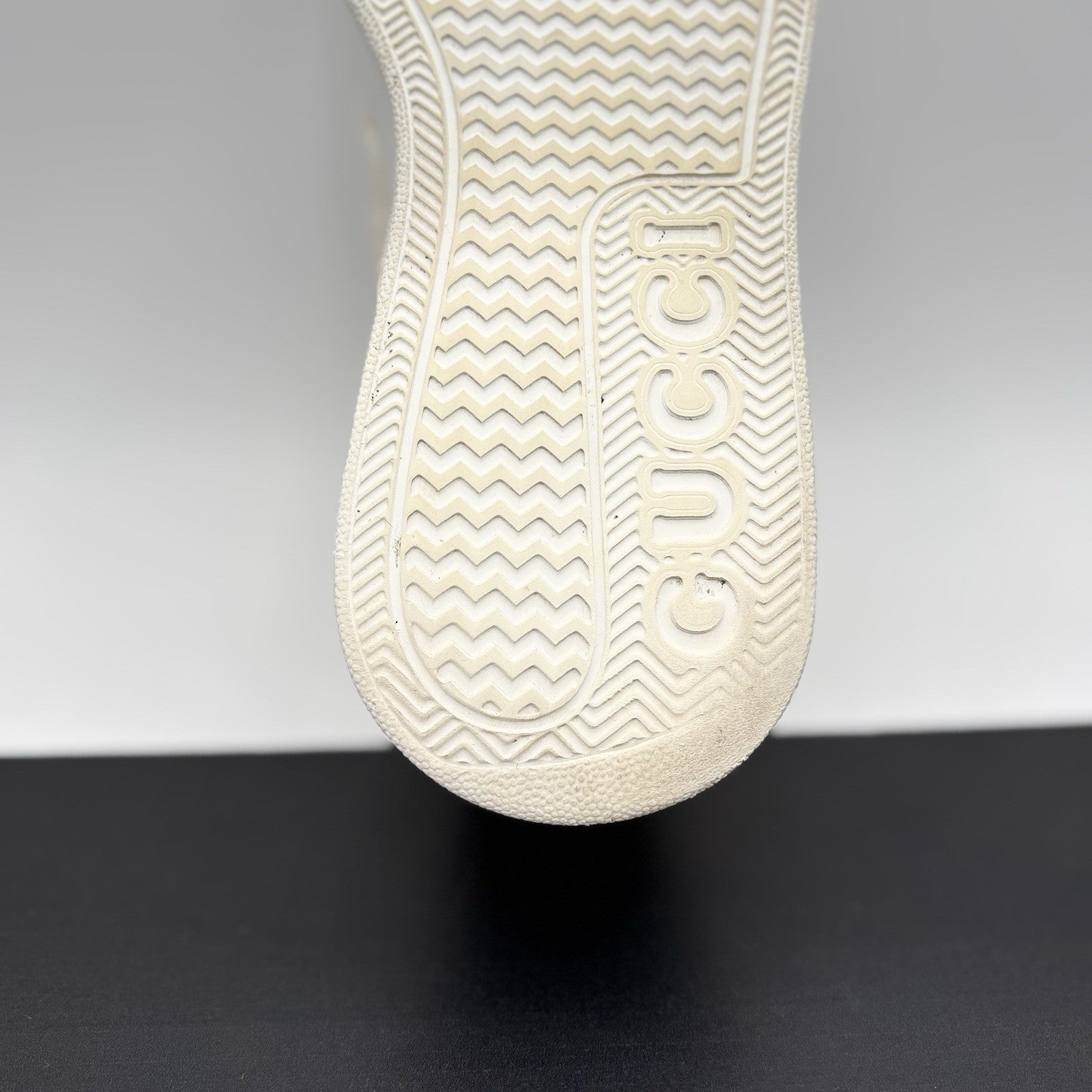 Size 8G (8.5 US) - Gucci GG Embossed ' White Leather ' | GOOD CONDITION!