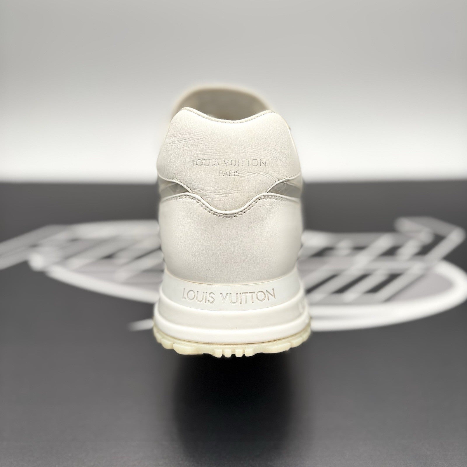 Size 12 LV (13-13.5 US) Louis Vuitton Run Away Sneaker ' White ' | GOOD!