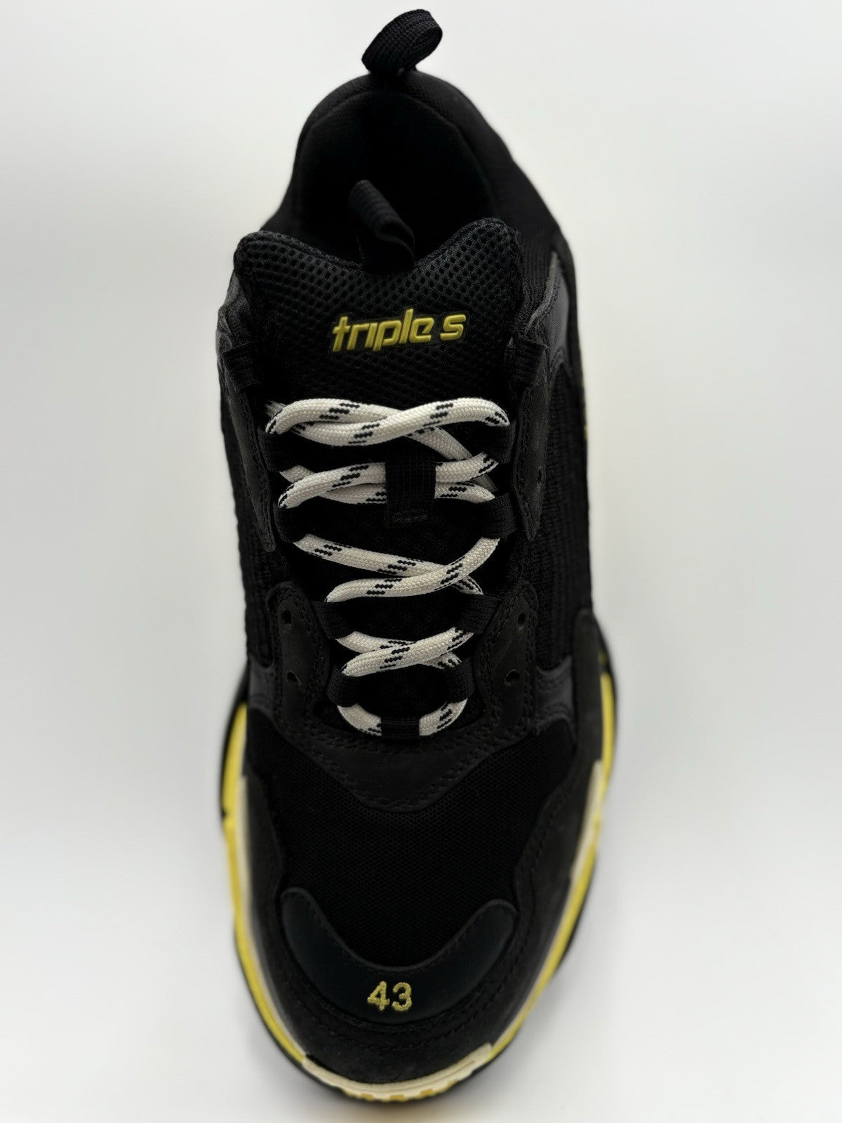 Size 43 (10 US) - Balenciaga Triple S ' Black Yellow ' | GREAT CONDITION!