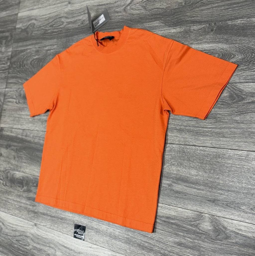 Size XS - Balenciaga Casual T-Shirt ' Fluorescent Orange ' | NEW!