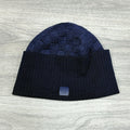 Louis Vuitton Wool Petit Damier Beanie ' Navy ' | GOOD CONDITION!