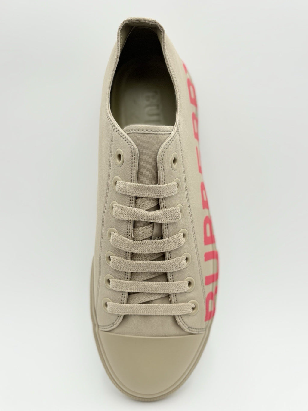 Size 44 (11 US) - Burberry Gabardine Low Top ' Beige Red ' | SUPER CLEAN!