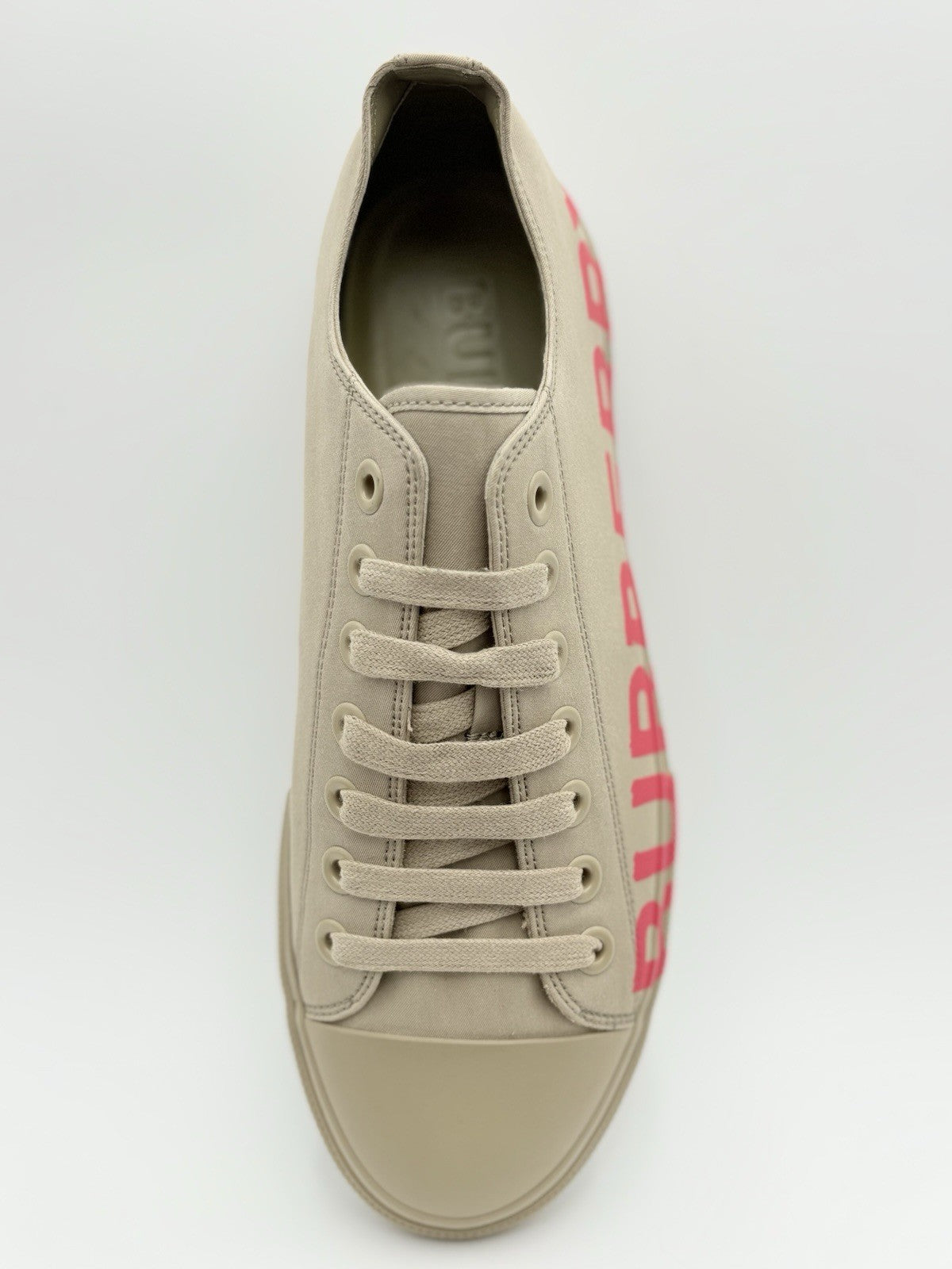 Size 44 (11 US) - Burberry Gabardine Low Top ' Beige Red ' | SUPER CLEAN!