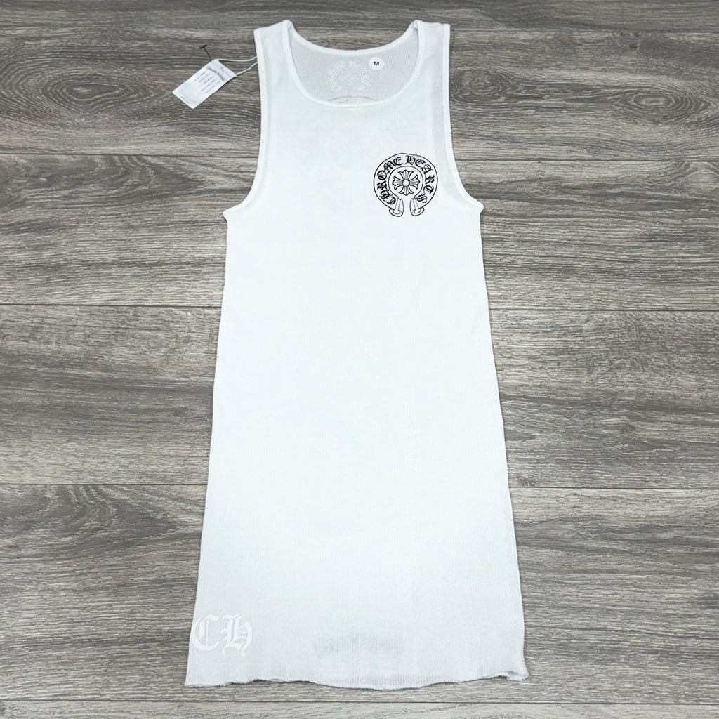 Size Medium - Chrome Hearts Horseshoe Tank Top ' White Black ' BRAND NEW!