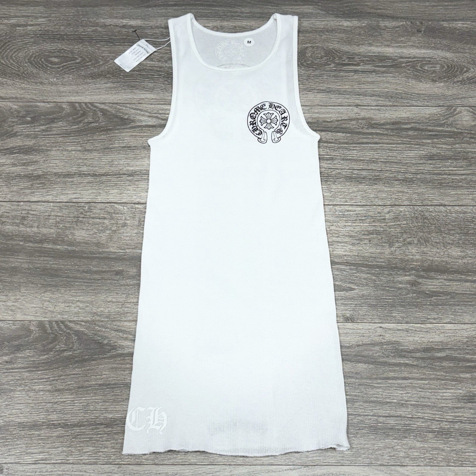 Size Medium - Chrome Hearts Horseshoe Tank Top ' White Black ' BRAND NEW!