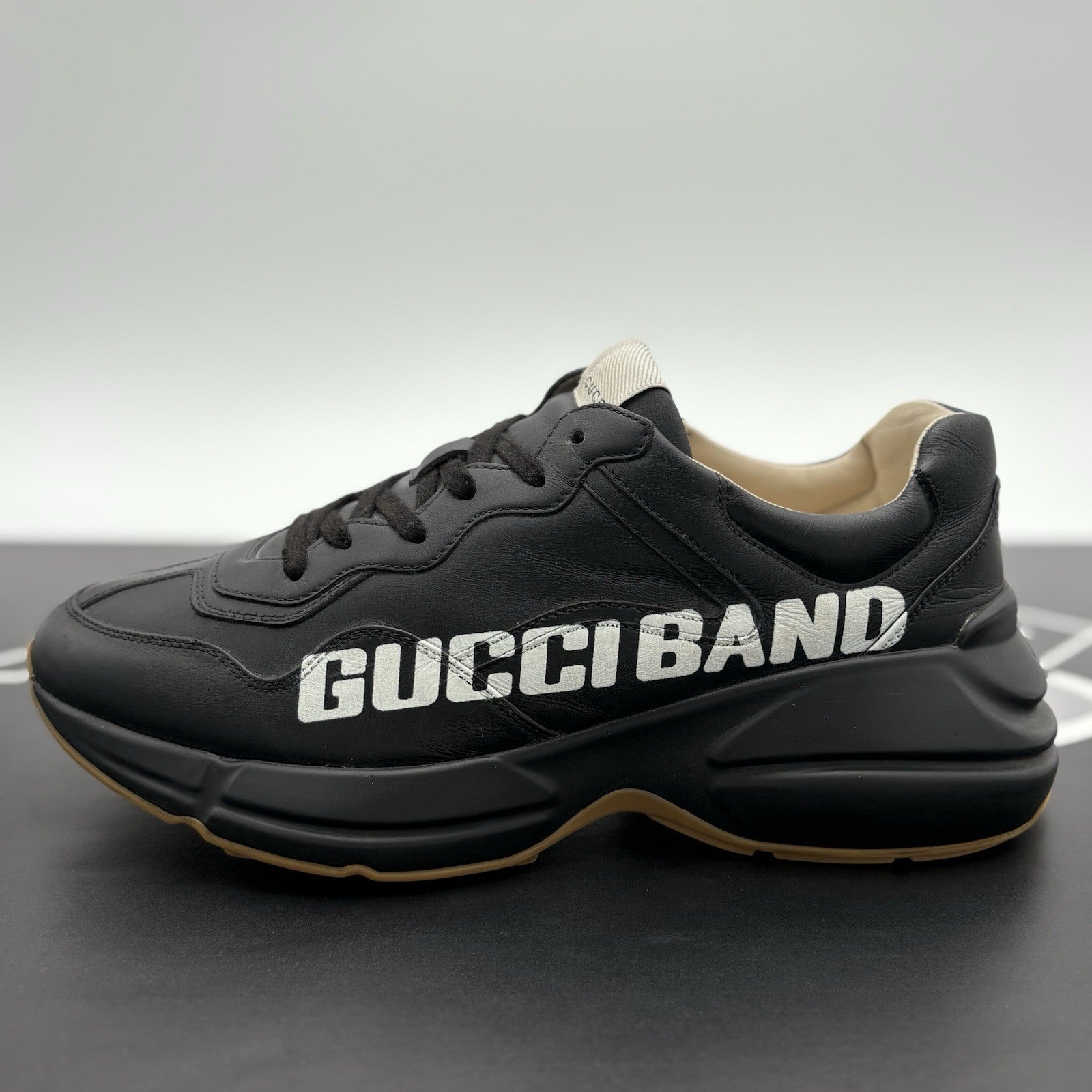 Size 8 G (8.5 US) Gucci Rhyton " Gucci Band " ' Black ' | GREAT COND!