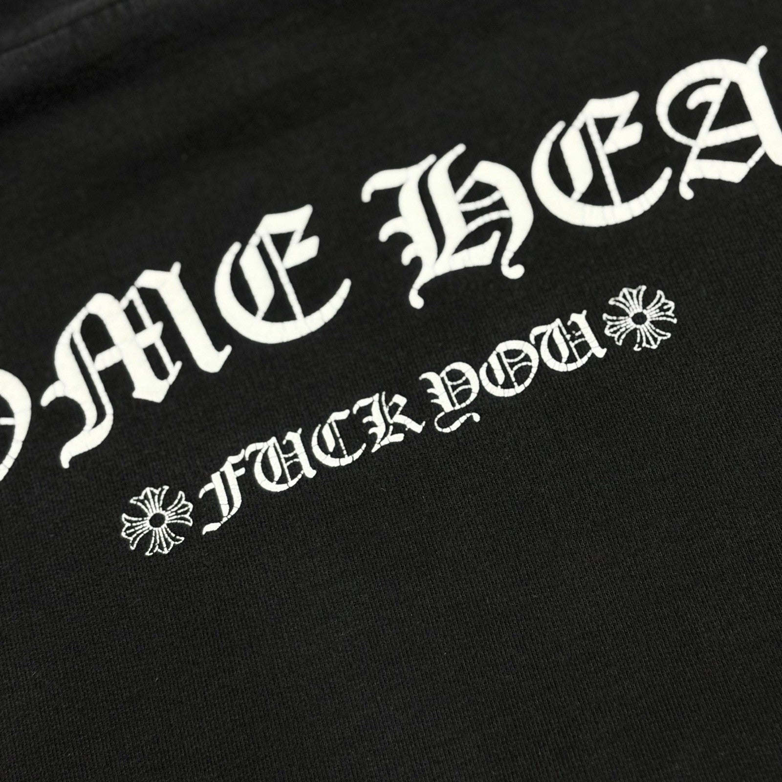 Size S - Chrome Hearts T Logo FU Shoulder Hoodie ' Black '