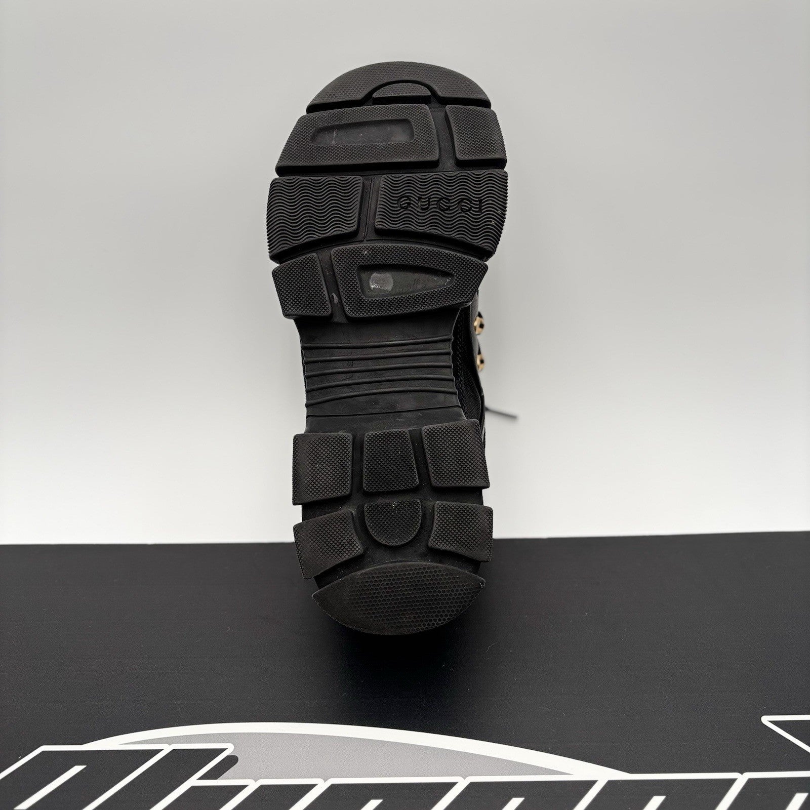 Size 8 G (8.5 US) - Gucci Flashtrek ' SEGA Black Leather ' | GOOD CONDITION!