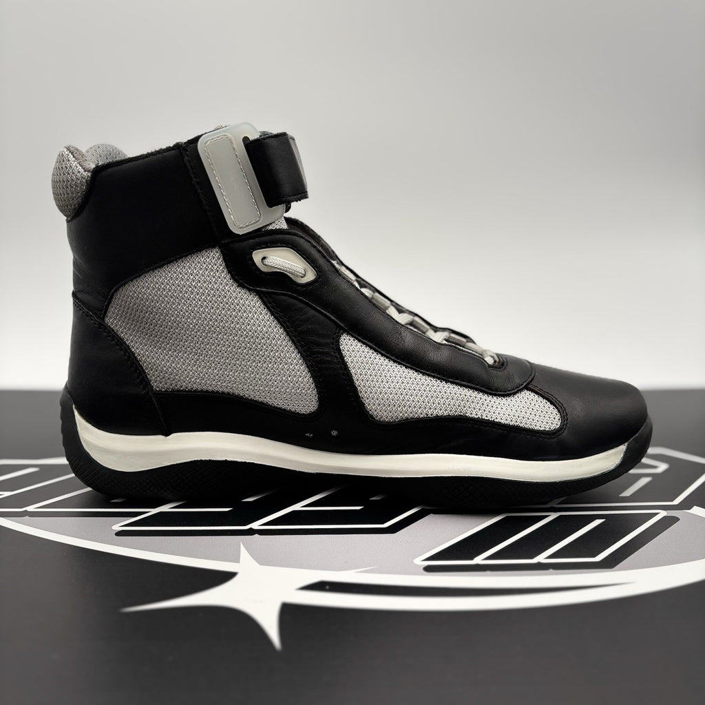 Size 8 UK (9 US) - Prada Cup High Top ‘ Black, Grey ‘