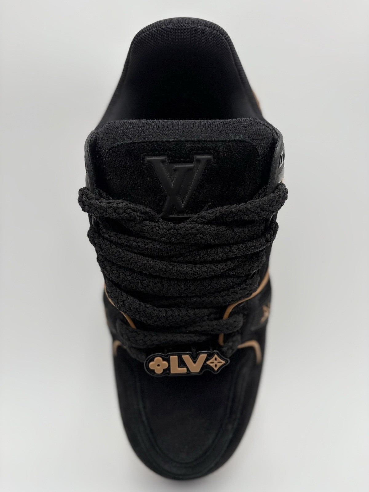 Size 8.5 LV (9.5-10 US) Louis Vuitton Suede Maxi ' Black Brown ' | GOOD COND!