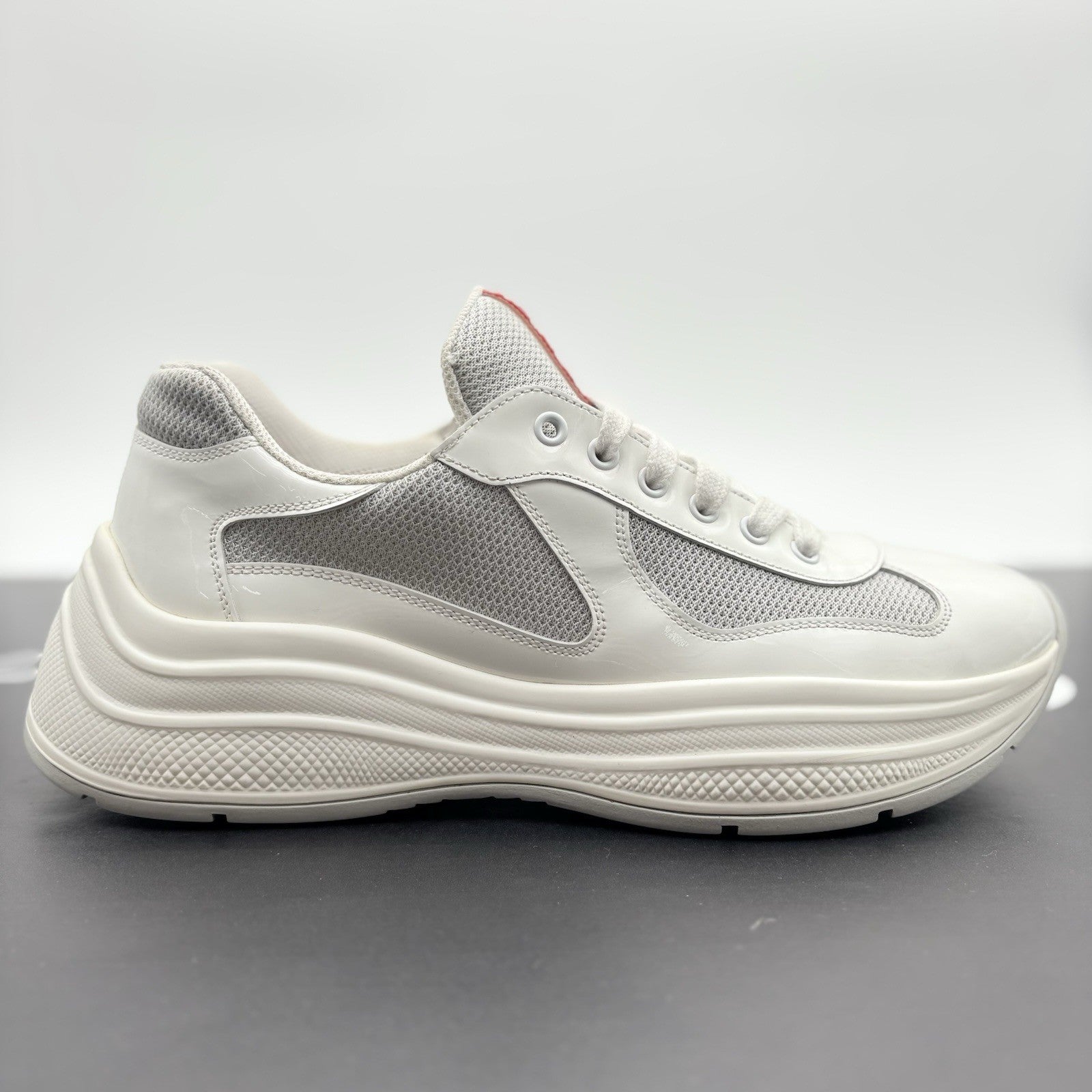Size 8 UK (9 US) - Prada Americas Cup Sport ' White Grey ' | GREAT CONDITION!
