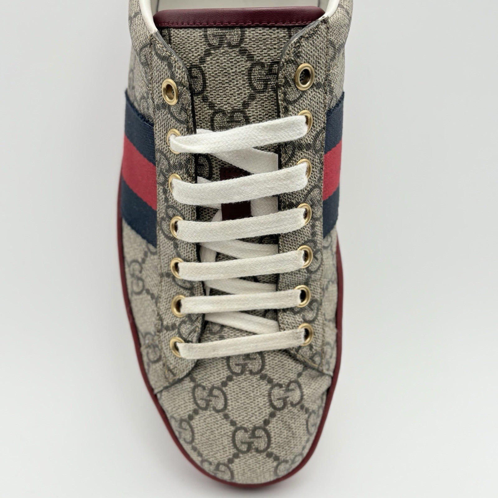 Size 8 G (8.5 US) Gucci Ace GG Supreme ' Beige ' | GREAT CONDITION!
